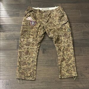 Polo Ralph Lauren Camo Cargo Pants Mountain Forestry Camping Patches Mens 40x32